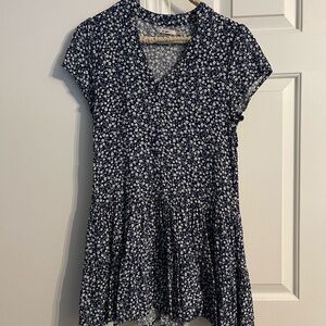 Mi Ami navy & white floral mini dress
